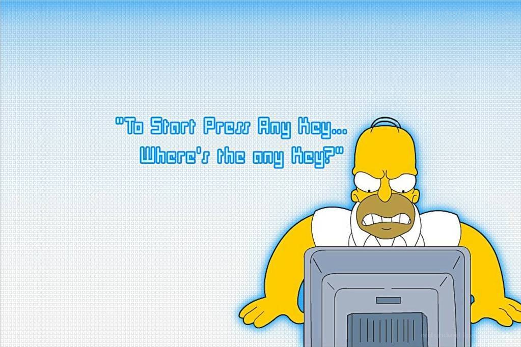 Homer Simpson computer error