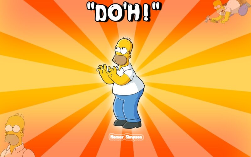 Homer Simpson 'Doh!' moment