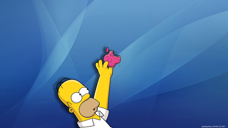 Homer Simpson eating donut