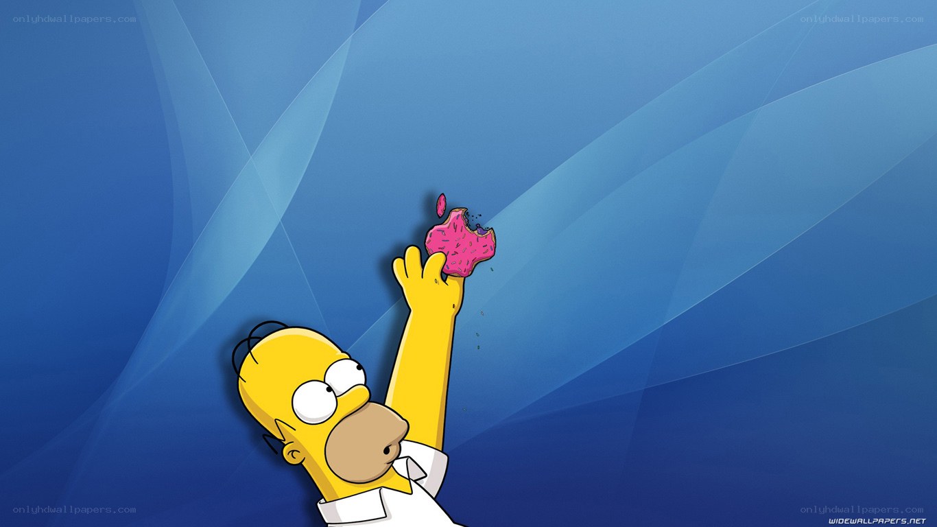 Homer Simpson eating donut