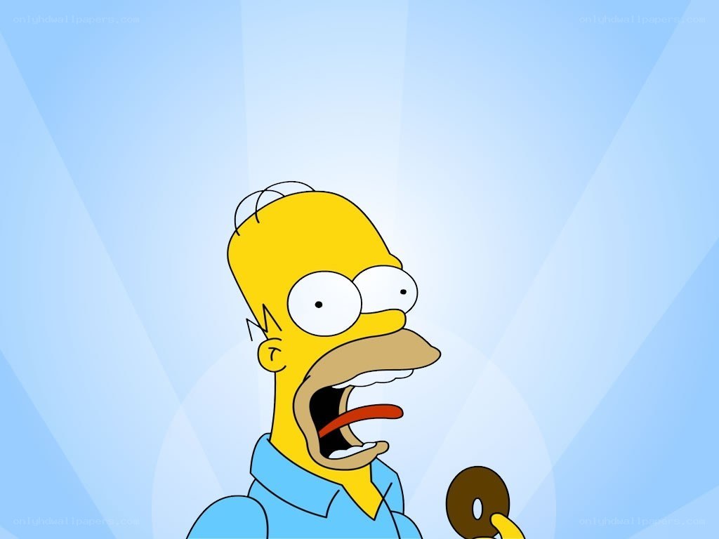 Homer Simpson eating donut
