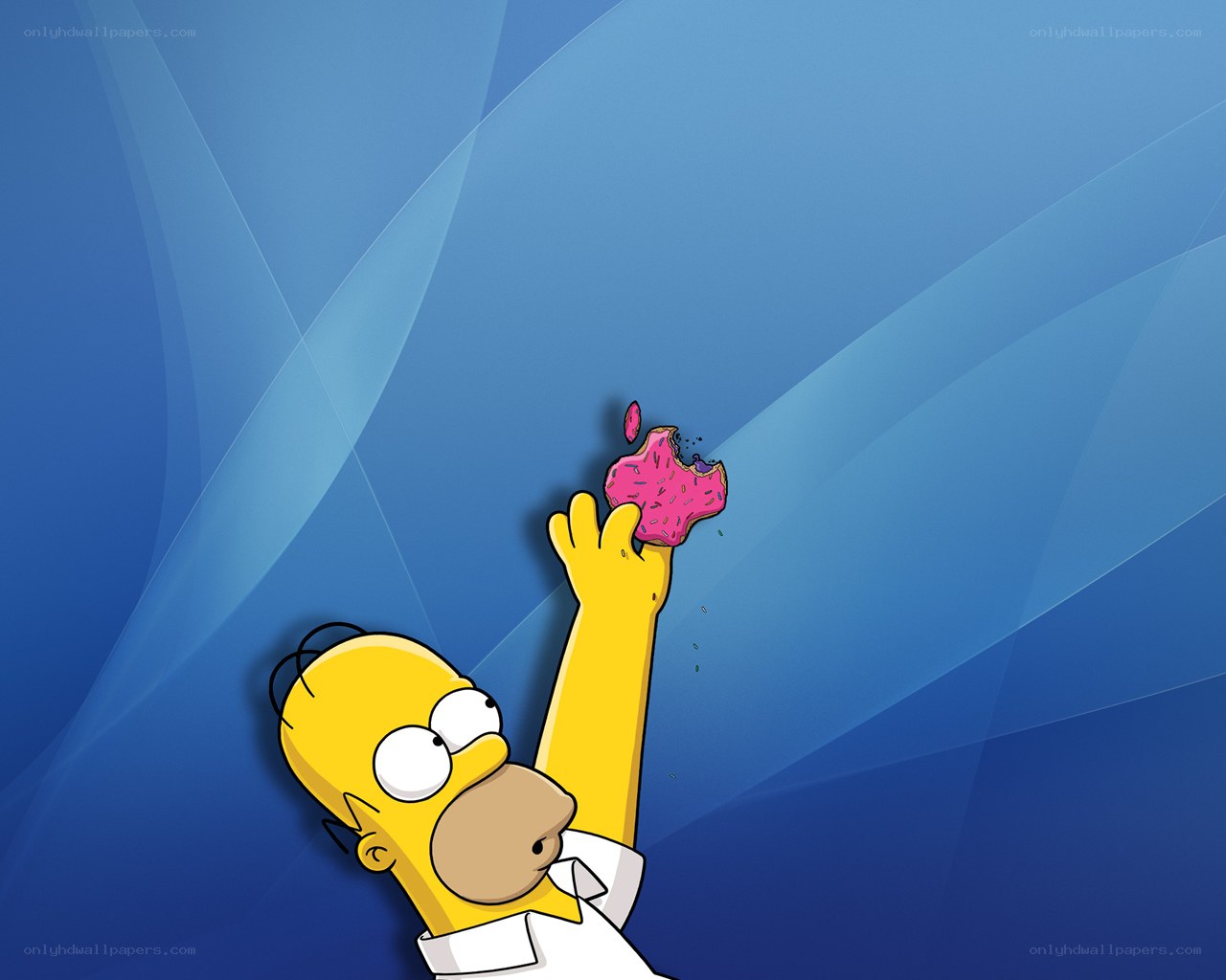 Homer Simpson eating donut