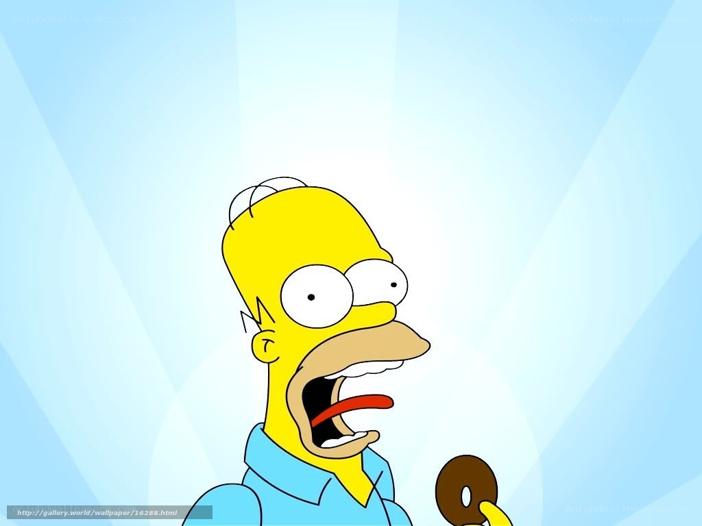 Homer Simpson eating donut