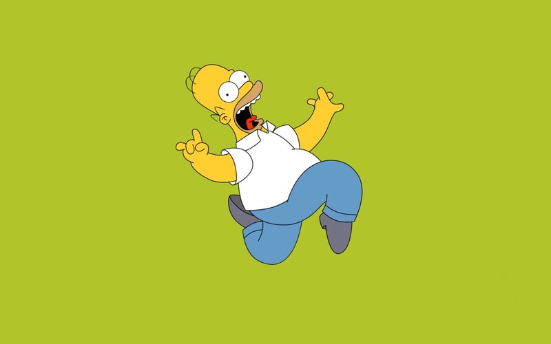 Homer Simpson falling
