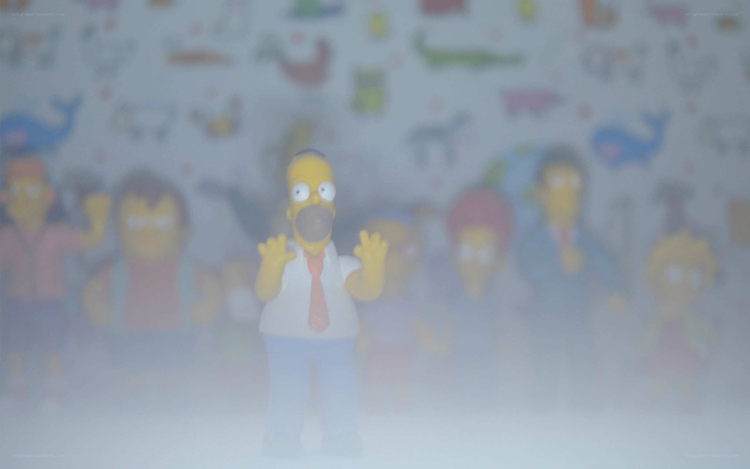 Homer Simpson figurine in fog