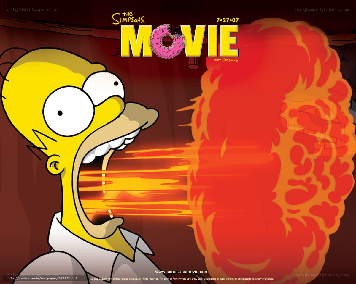 Homer Simpson fire breath