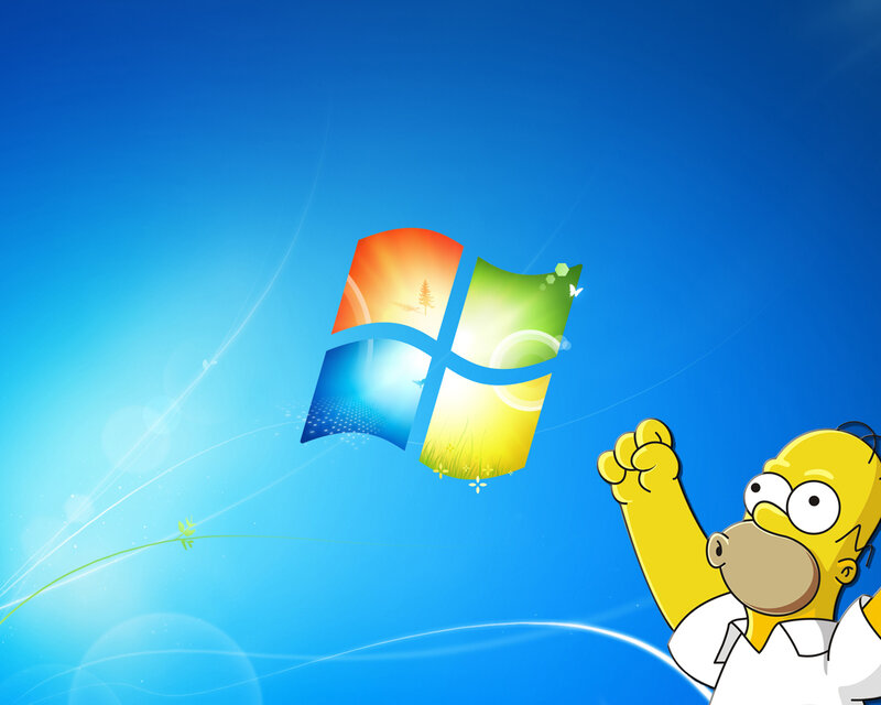 Homer Simpson Flying a Kite
