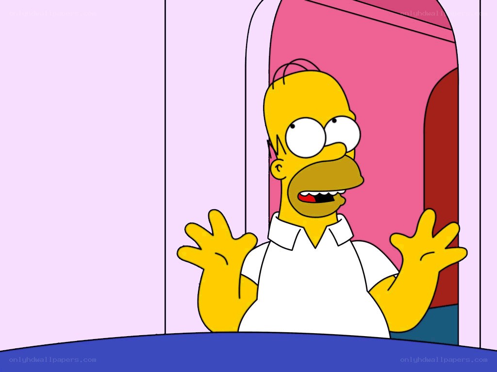 Homer Simpson in a doorway