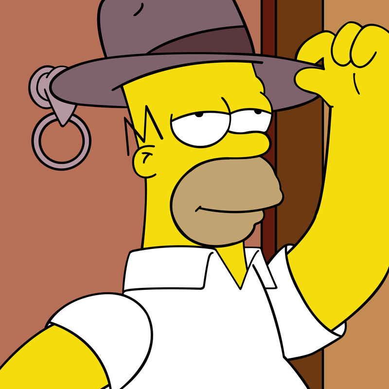 Homer Simpson in a hat