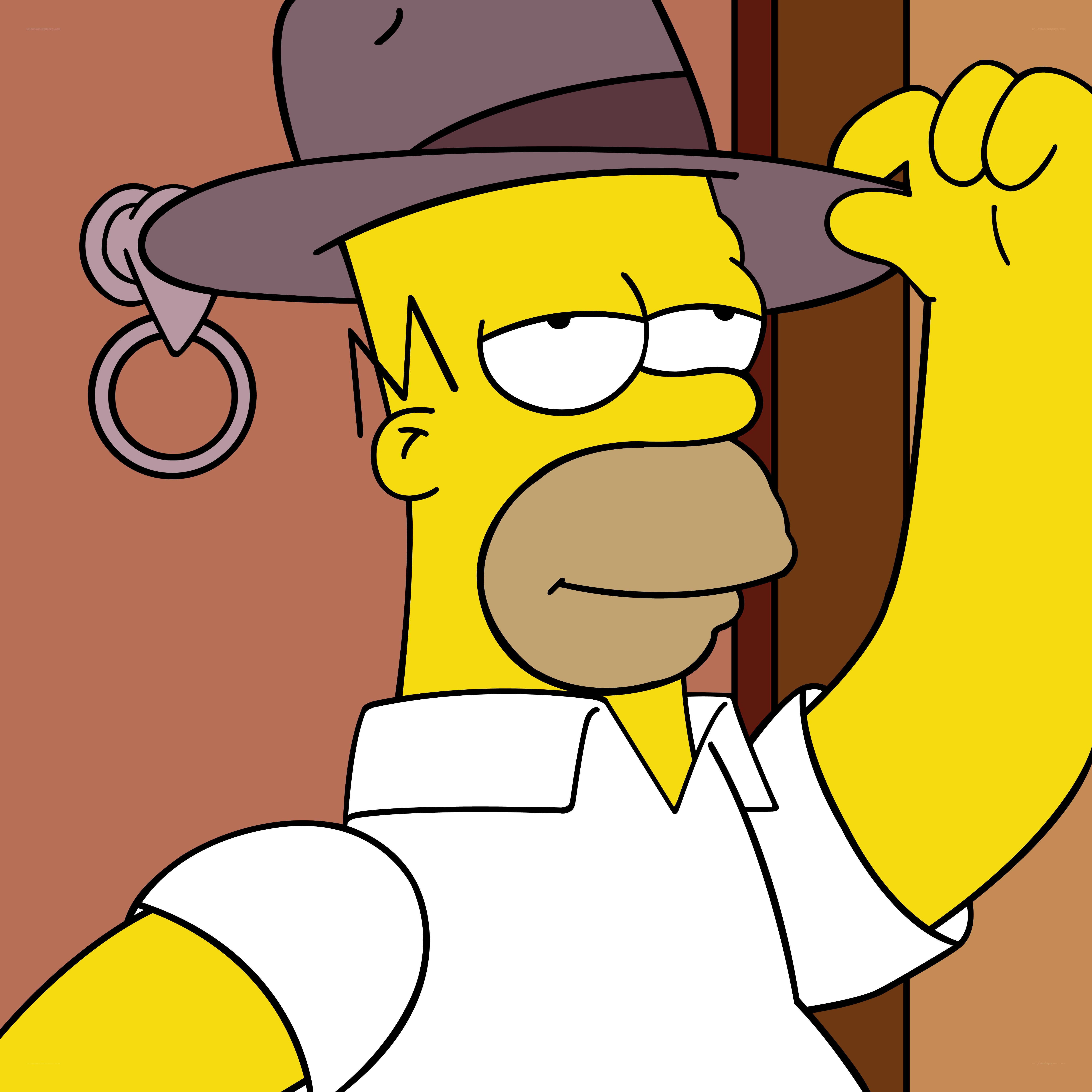 Homer Simpson in a hat