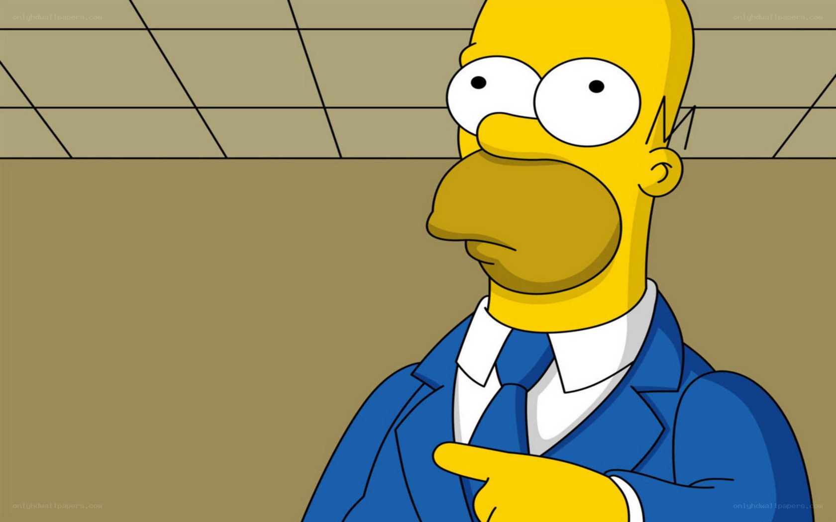 Homer Simpson in a suit