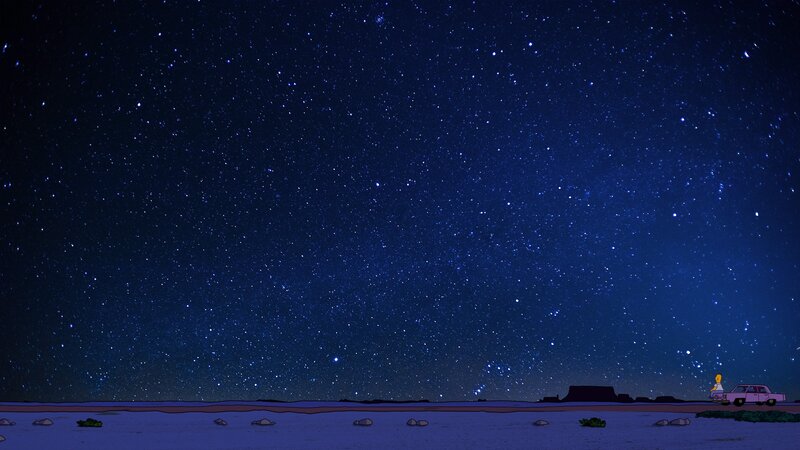 Homer Simpson in Car — Blue