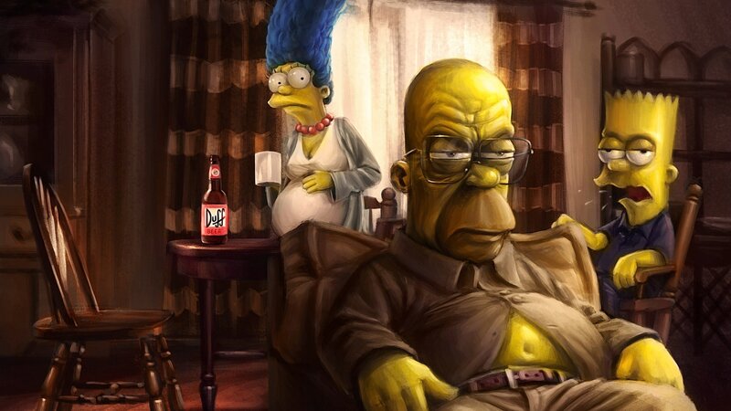 Homer Simpson in Chair — Yellow