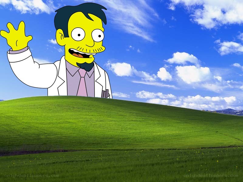 Homer Simpson in lab coat