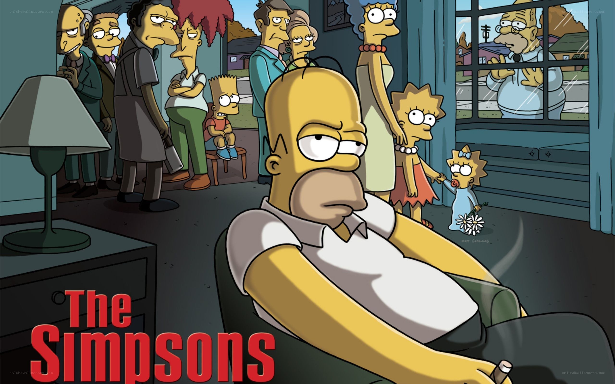 Homer Simpson in living room