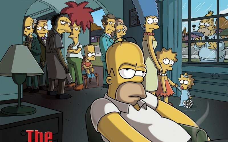 Homer Simpson in Living Room — Yellow