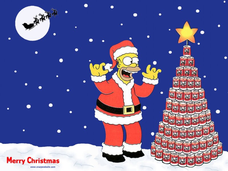 Homer Simpson in Santa Suit