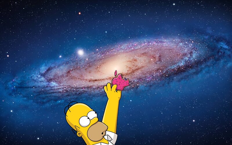 Homer Simpson in space