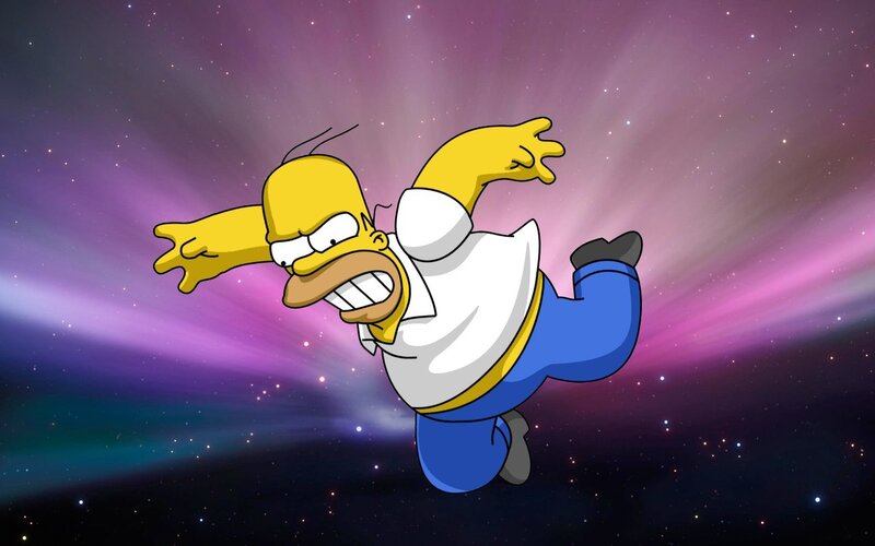 Homer Simpson in space