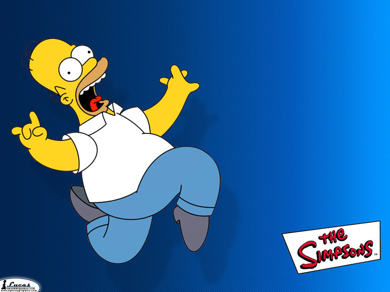 Homer Simpson jumping