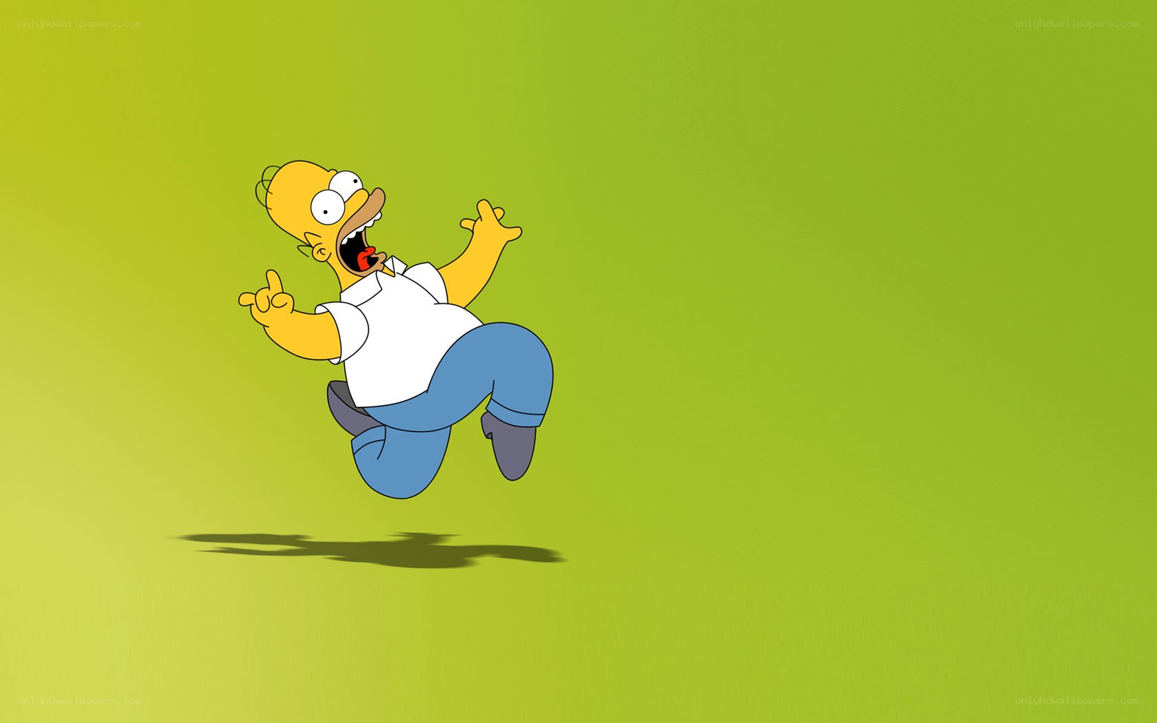Homer Simpson jumping