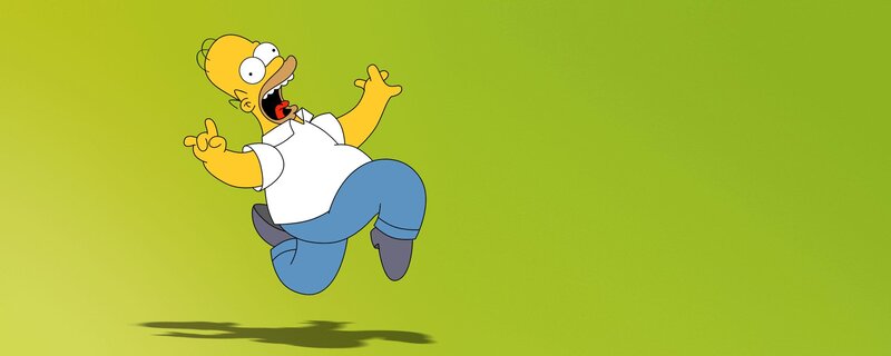 Homer Simpson jumping