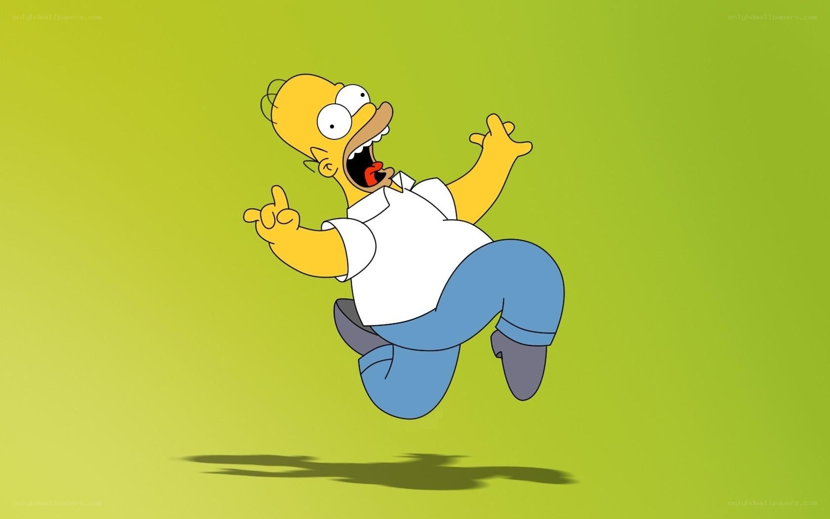 Homer Simpson jumping