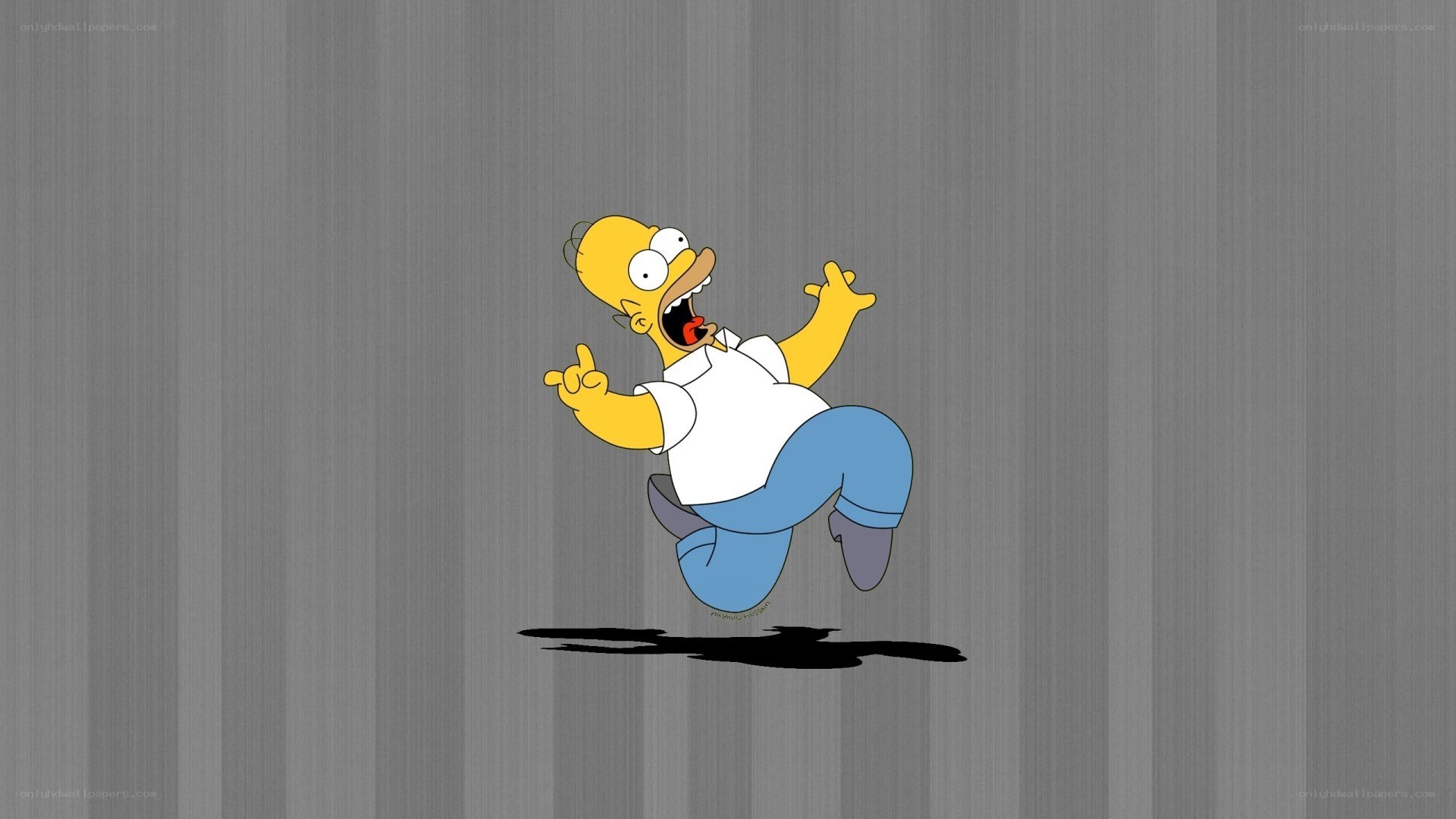Homer Simpson jumping
