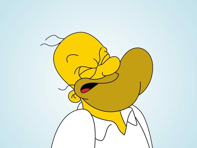 Homer Simpson laughing
