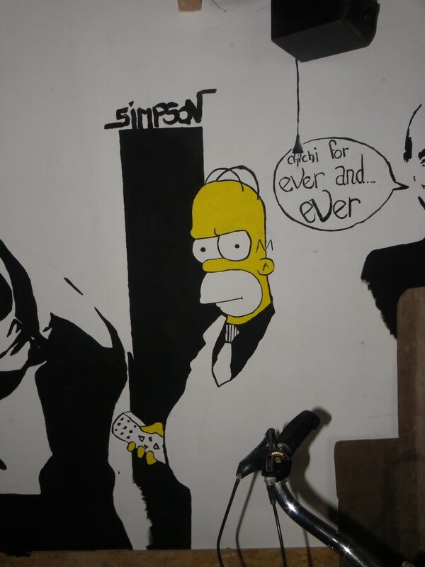 Homer Simpson mural