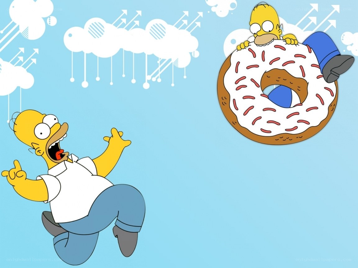 Homer Simpson on a donut