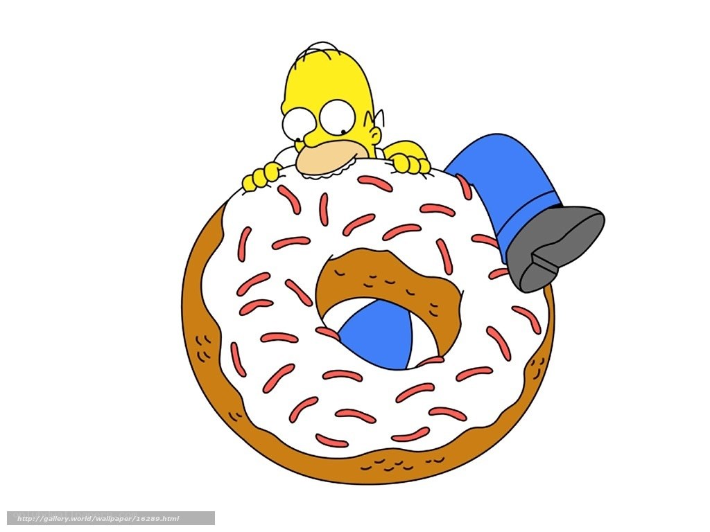 Homer Simpson on a donut