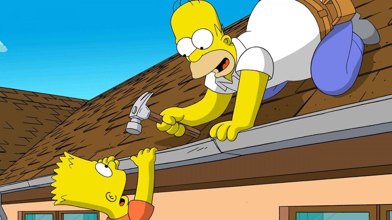 Homer Simpson on Roof