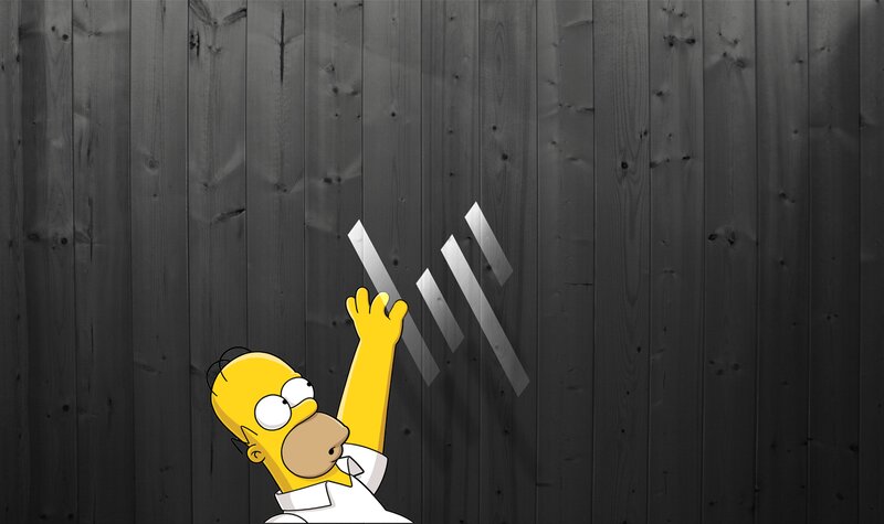 Homer Simpson Reaching Up — Yellow