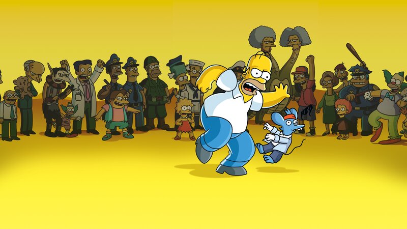 Homer Simpson Running — Yellow, Chaotic