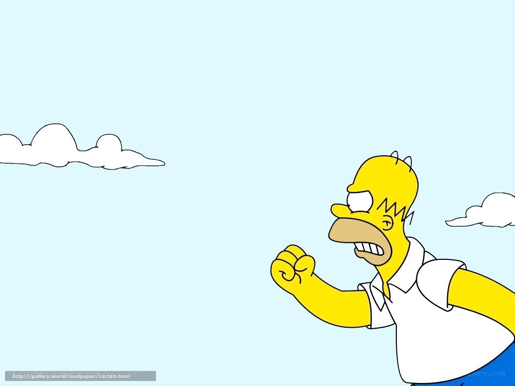 Homer Simpson running