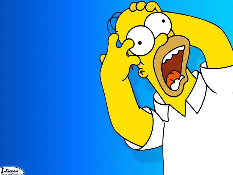 Homer Simpson screaming