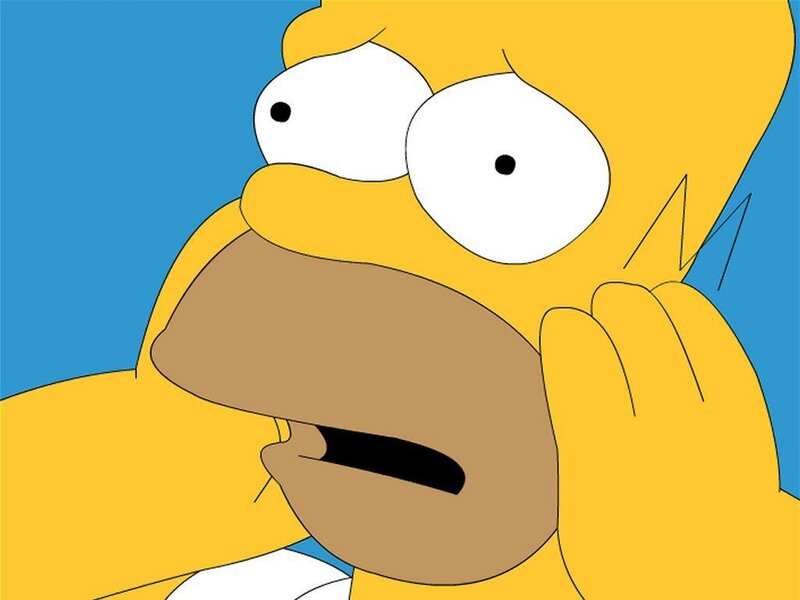 Homer Simpson shocked expression