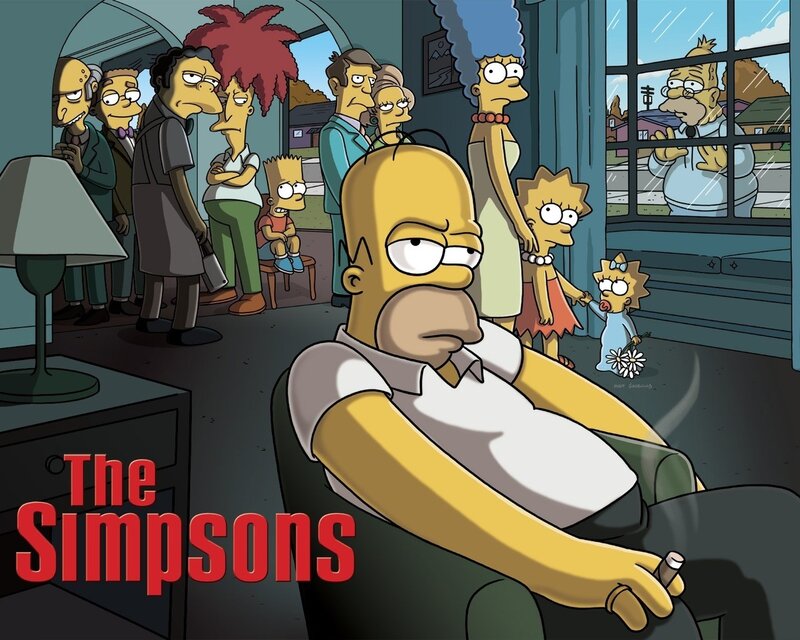 Homer Simpson Sitting — Yellow, Dramatic