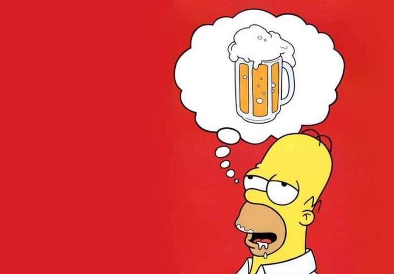 Homer Simpson Thinking — Red
