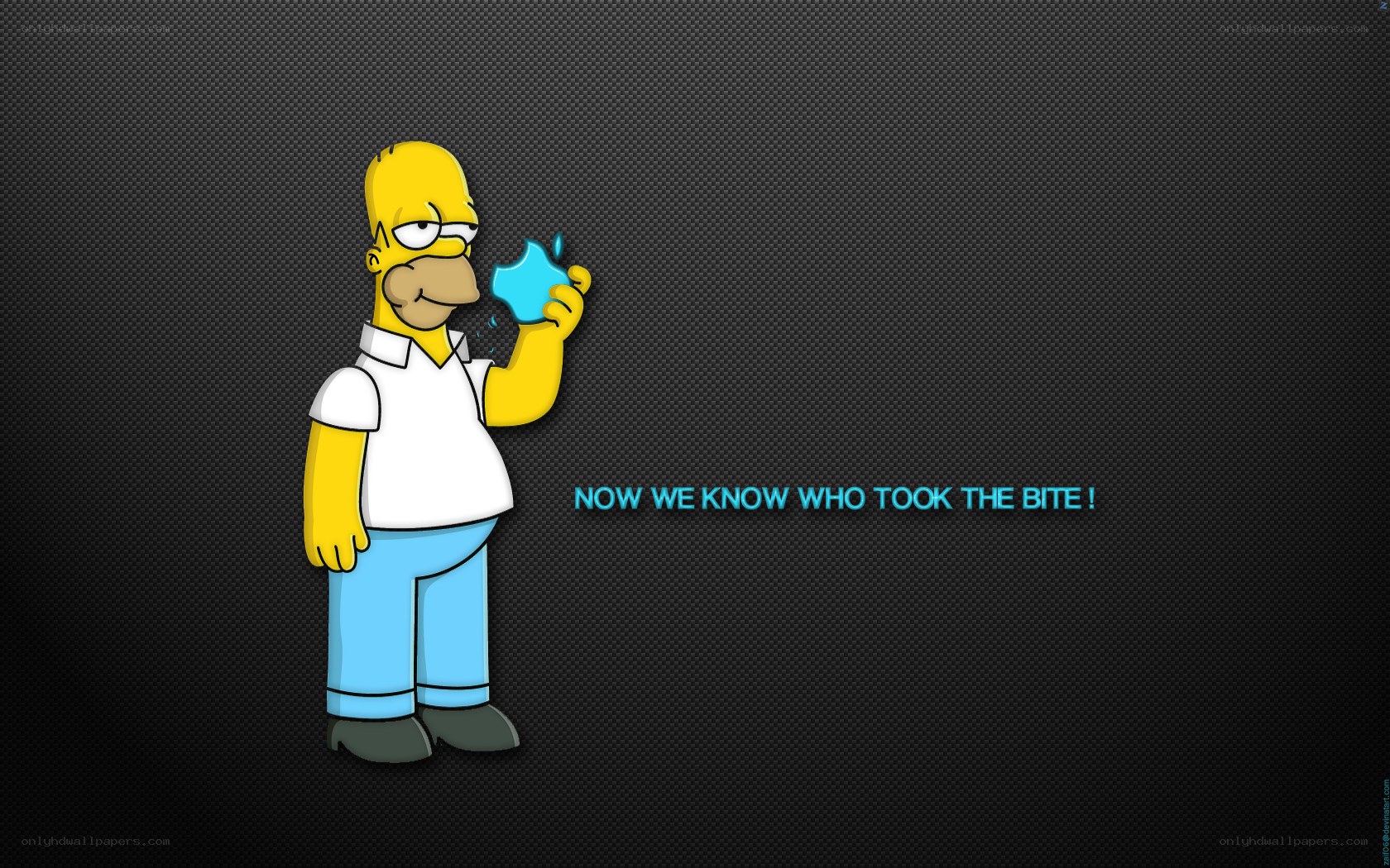 Homer Simpson with Apple logo