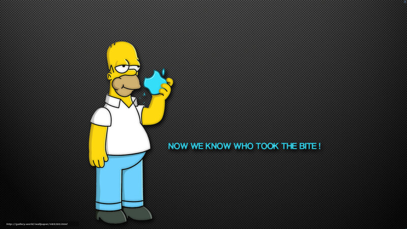 Homer Simpson with Apple logo
