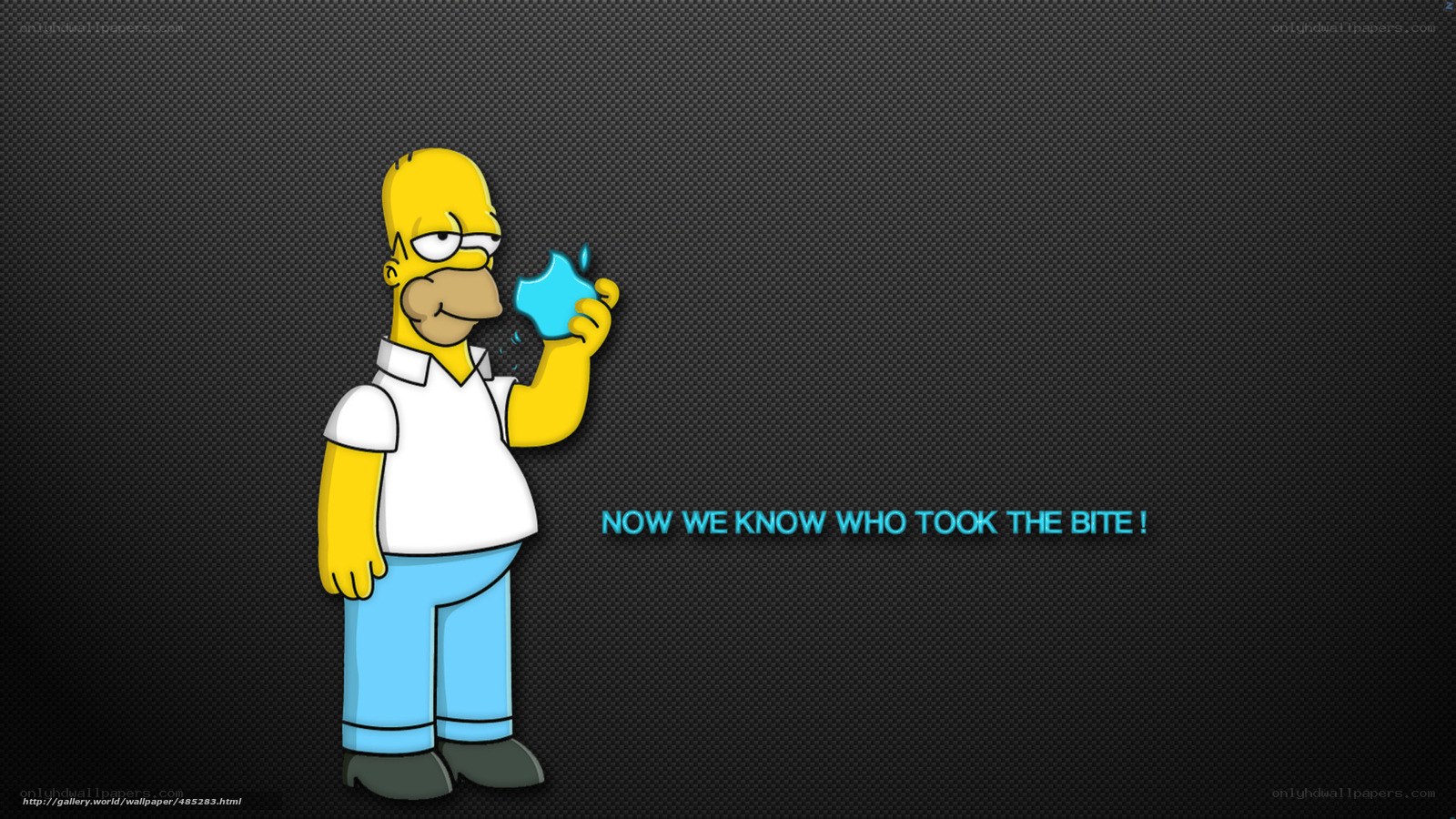 Homer Simpson with Apple logo