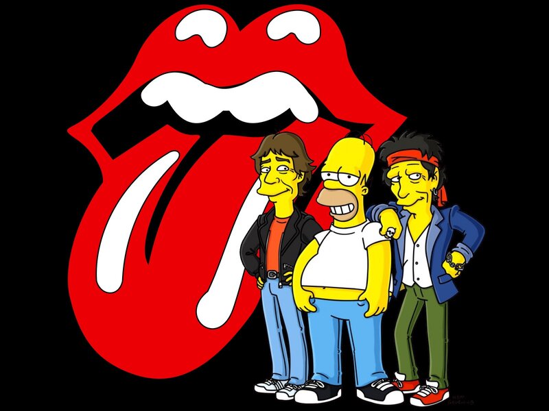 Homer Simpson with Band Members — Red