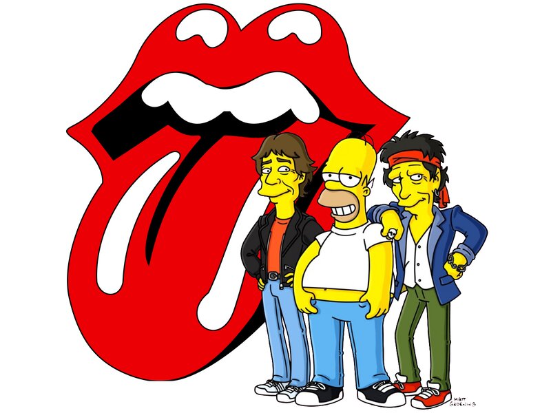 Homer Simpson with Band Members