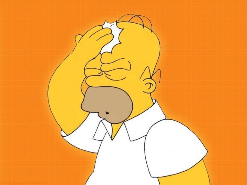 Homer Simpson with headache