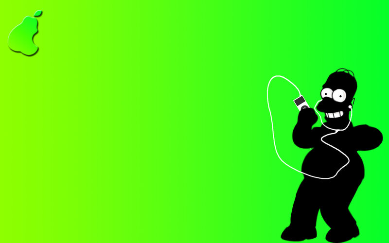 Homer Simpson with iPod