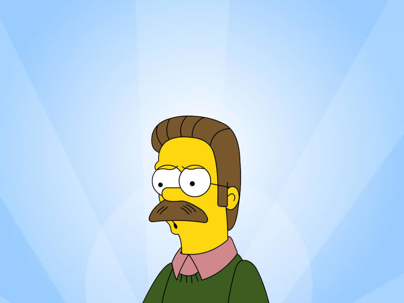 Homer Simpson with mustache