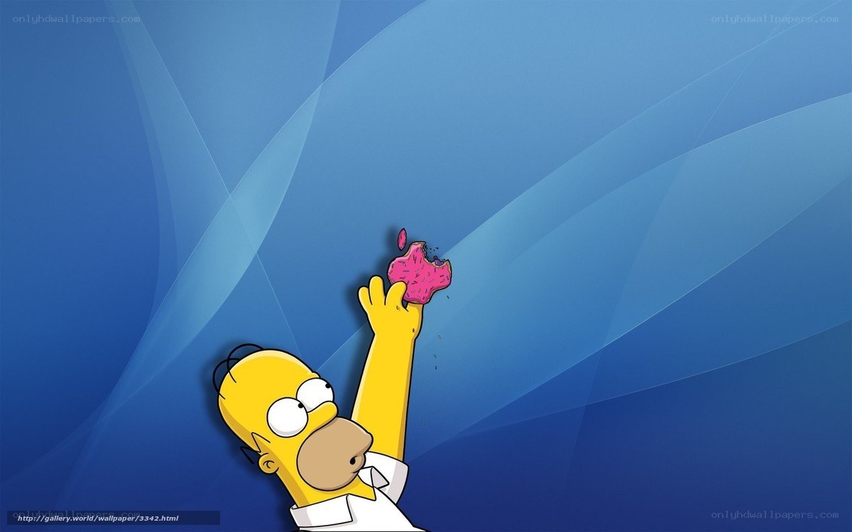 Homer Simpson with pink donut