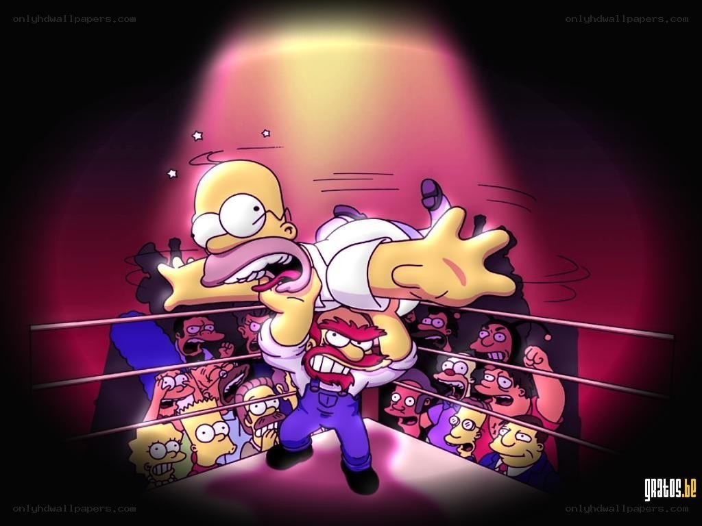 Homer Simpson wrestling